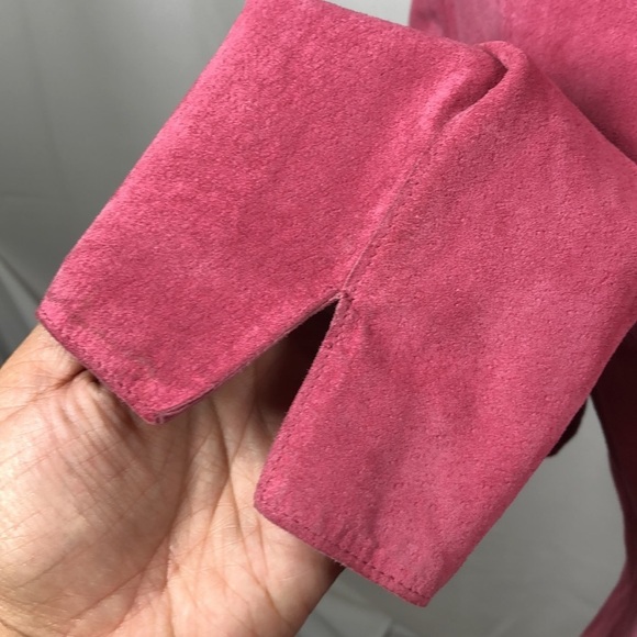 Valerie by Valerie stevens pink jacket 100%suede - Picture 3 of 14